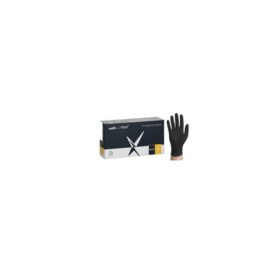 easyCARE nitrile flex Melni elastīgie nitrila diagnostikas cimdi bez pūdera (100 gab.) easyCARE nitrile flex Melni elastīgie nitrila diagnostikas cimdi bez pūdera (100 gab.)