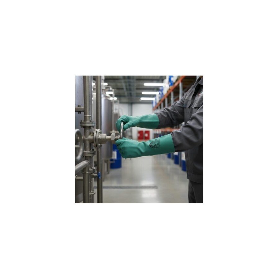 Active CHEM H4010 nitrila ķīmiskās aizsargcimdi 33 cm, zaļi Active CHEM H4010 nitrila ķīmiskās aizsargcimdi 33 cm, zaļi