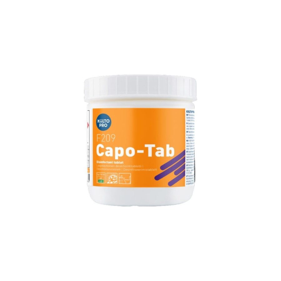 KIILTO CAPO-TAB — hlora dezinfekcijas tabletes 500 g KIILTO CAPO-TAB — hlora dezinfekcijas tabletes 500 g