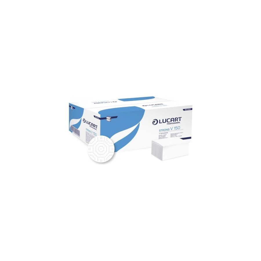 Lucart STRONG V 150 papīra roku dvieļi loksnēs (V-locījums, 2 sl.), 20 iepakojumi Lucart STRONG V 150 papīra roku dvieļi loksnēs (V-locījums, 2 sl.), 20 iepakojumi