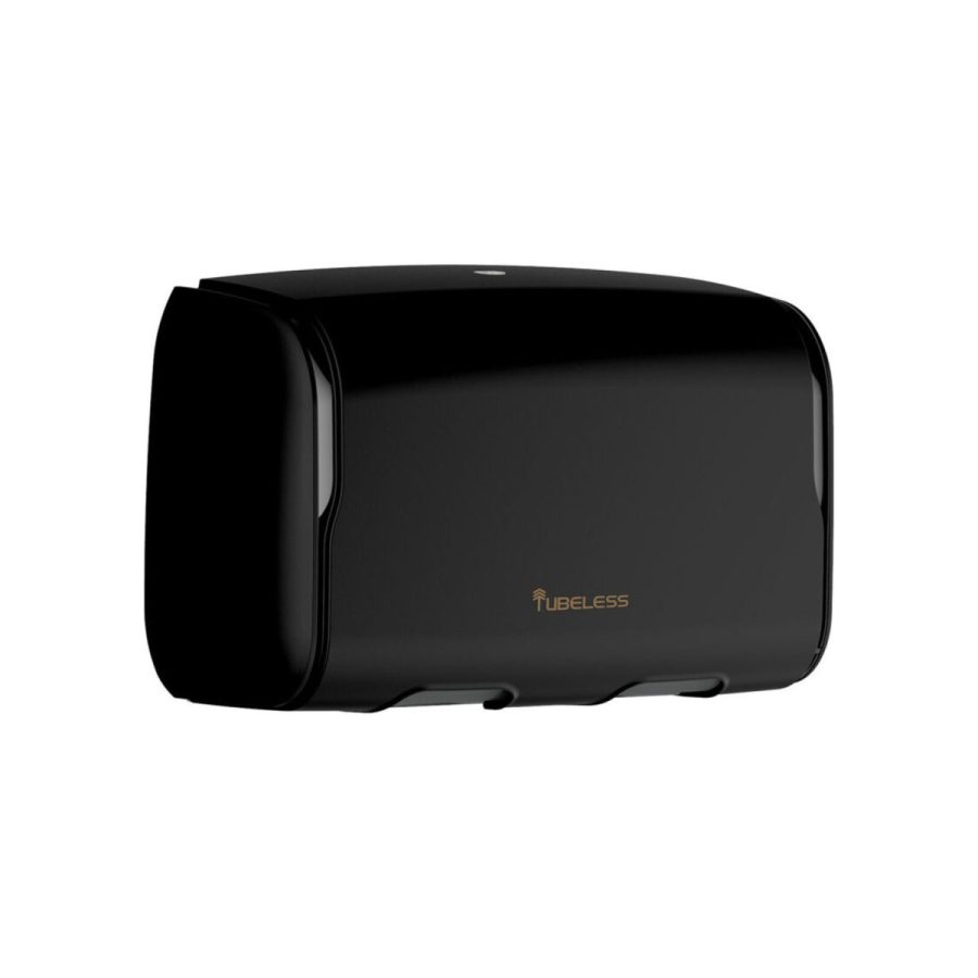 Tualetes papīra turētājs, TUBELESS DISPENSER MINI DUO TOILET BLACK Tualetes papīra turētājs, TUBELESS DISPENSER MINI DUO TOILET BLACK